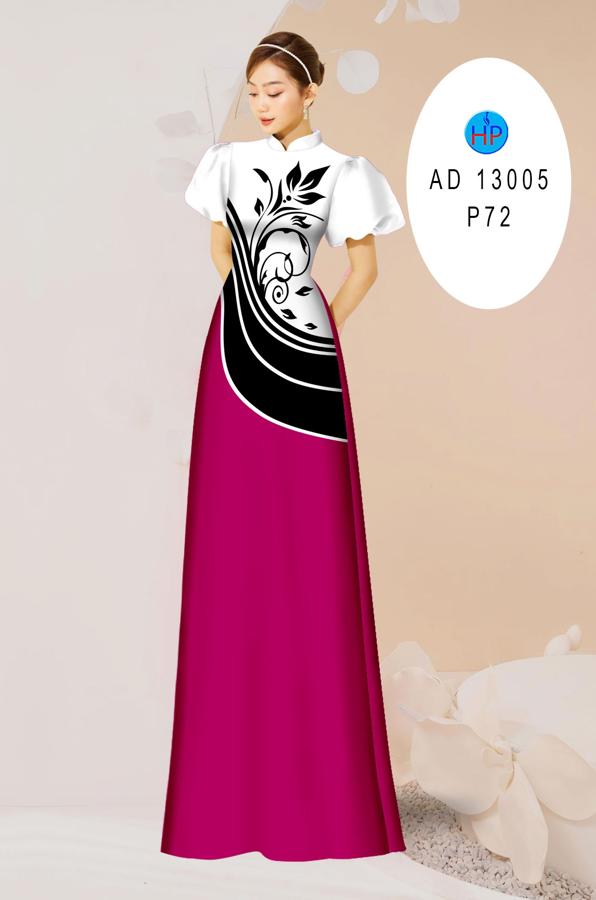 Vải Áo Dài Hoa In 3D AD 13005 9